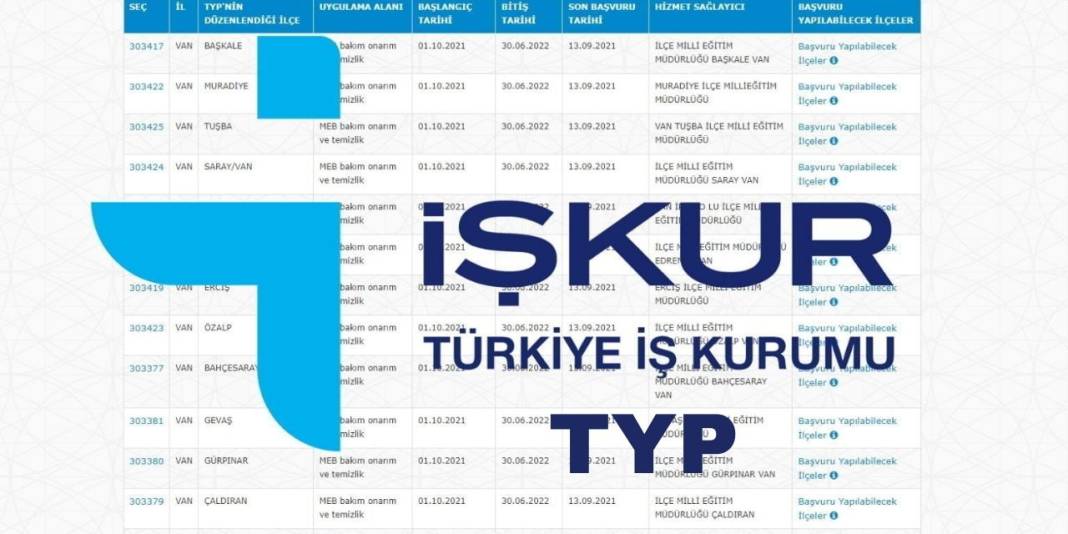 MEB İŞKUR TYP personel alımına geçildi 1